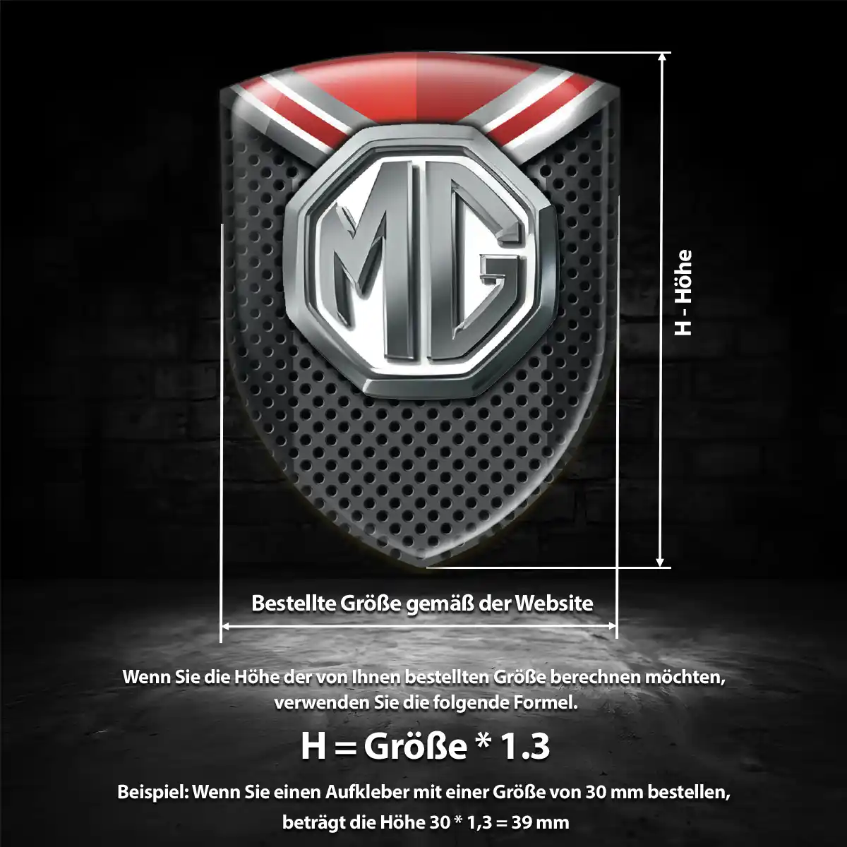 MG Embleme Silikon Aufkleber Modernes Design