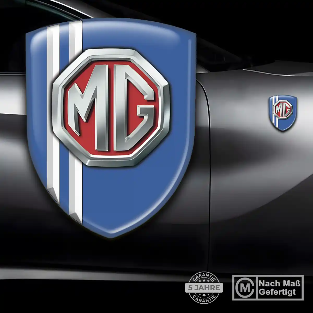MG Embleme Silikon Aufkleber Tuningfahrzeug