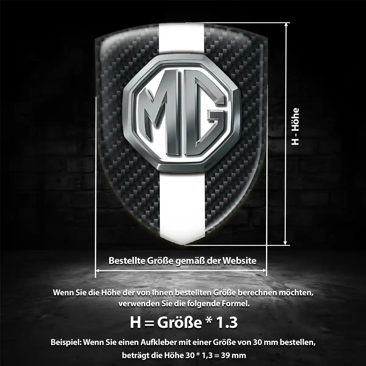 MG Silikon Aufkleber Ausdrucksstarkes Design