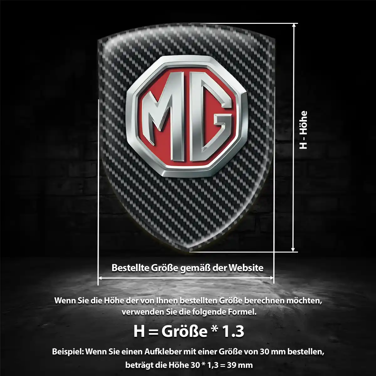 MG Silikon Aufkleber Auto Anspruchsvolles Design