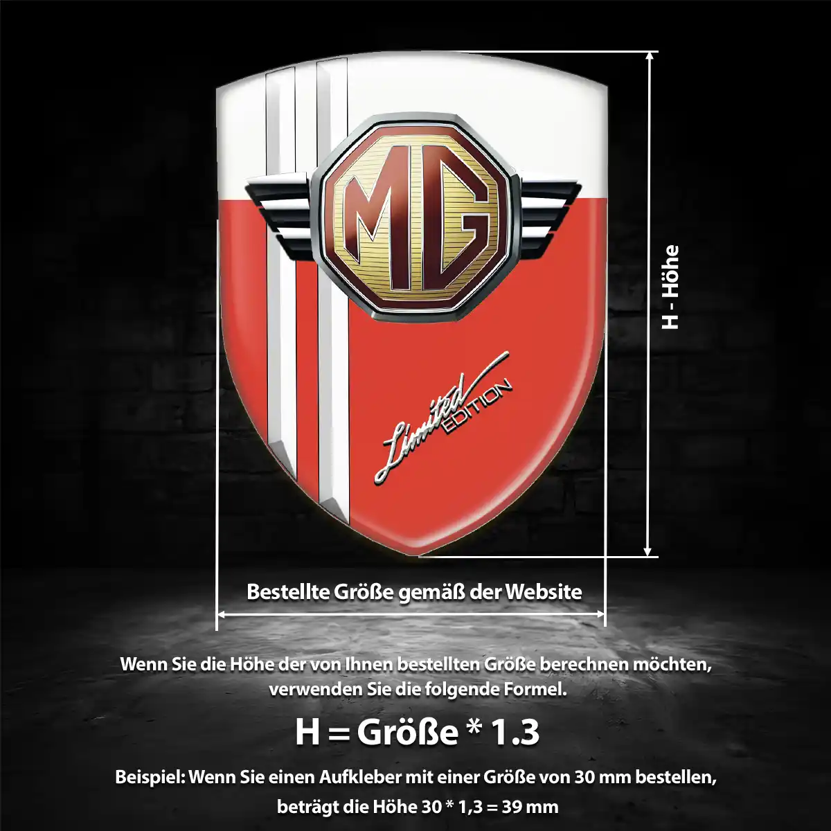 MG Silikon Aufkleber Auto Ausdrucksstarkes Design