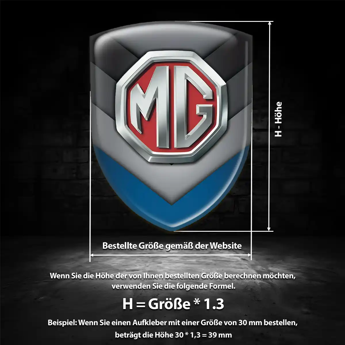 MG Silikon Aufkleber Auto Exterieurdesign