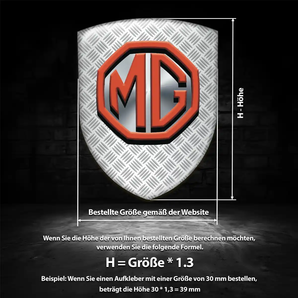 MG Silikon Aufkleber Auto Hochwertiges Harz