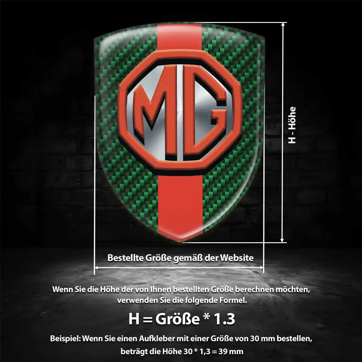 MG Silikon Aufkleber Auto Limitierte Auflage