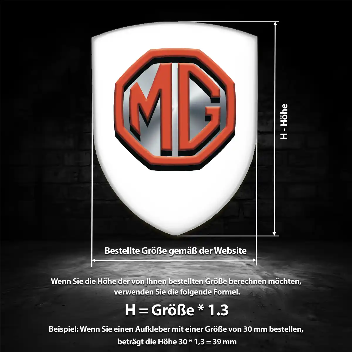 MG Silikon Aufkleber Auto Modernes Design