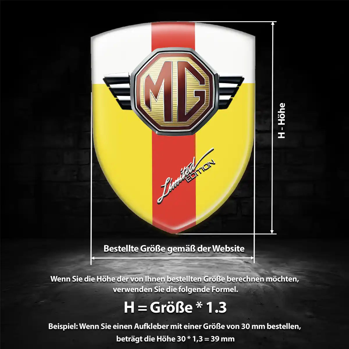 MG Silikon Aufkleber Auto Stilvolles Design