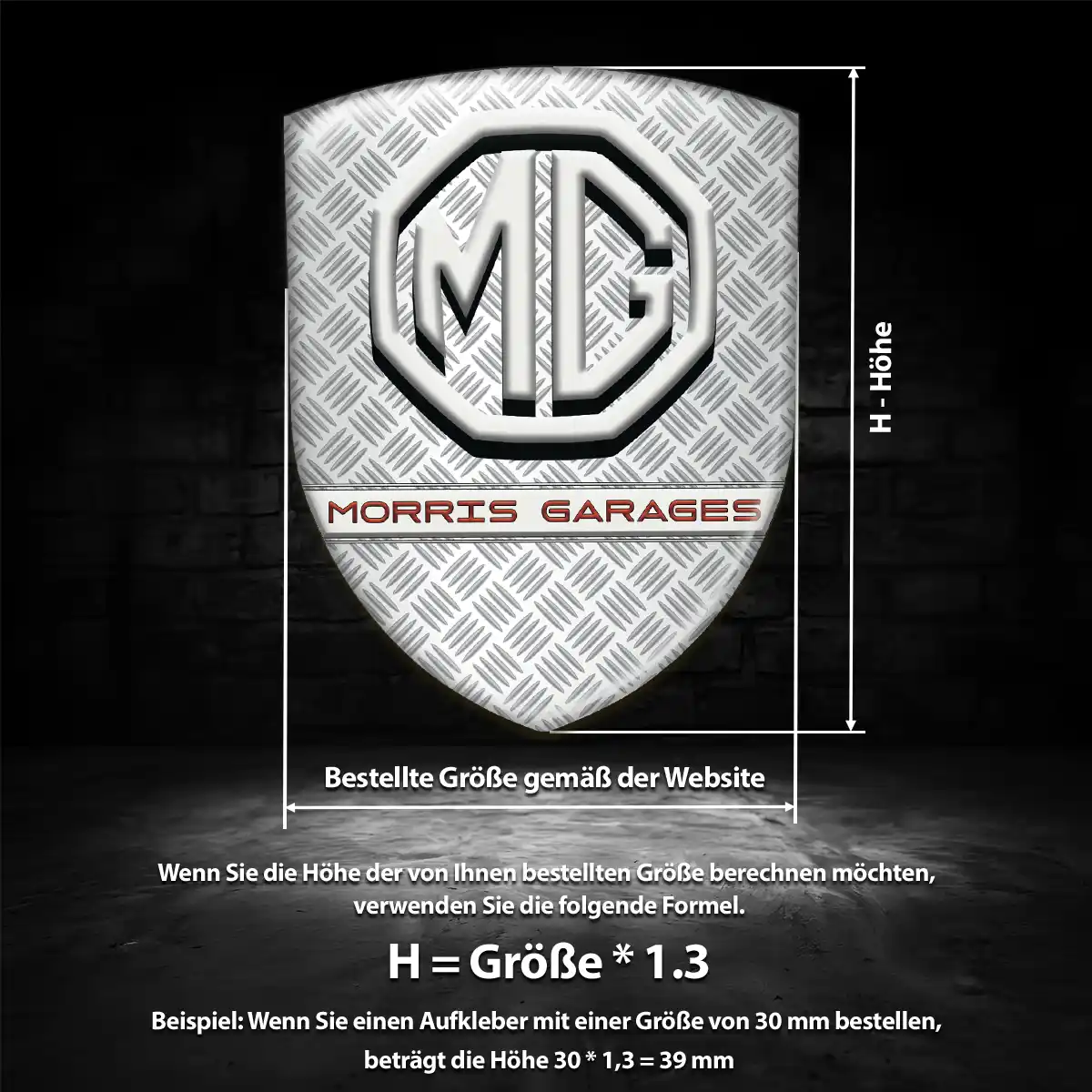 MG Silikon Aufkleber Edles Design