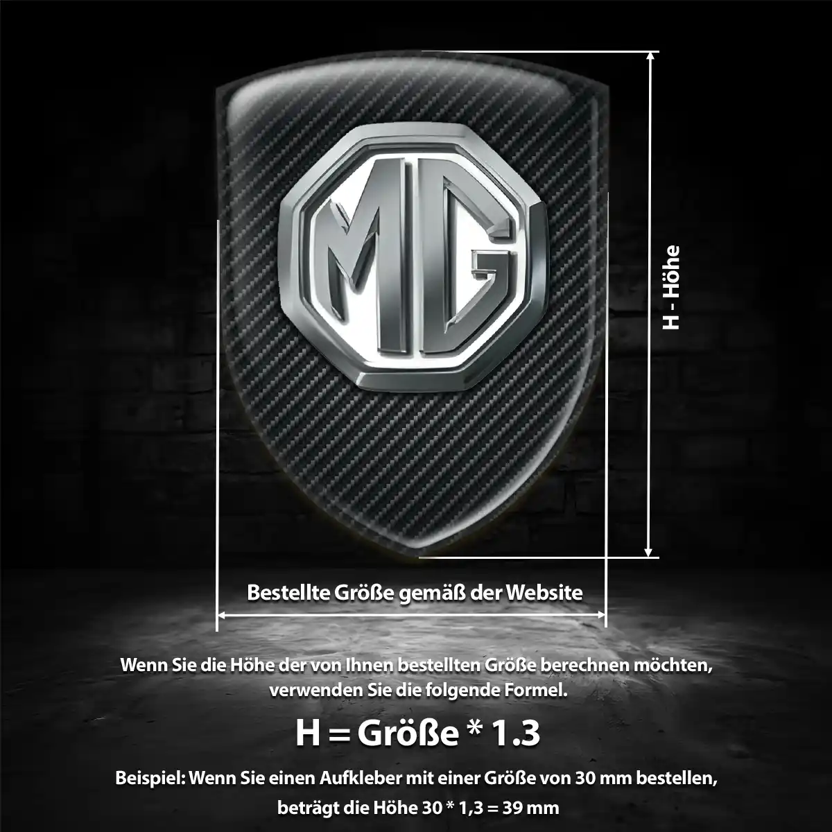 MG Silikon Aufkleber Elegantes Design