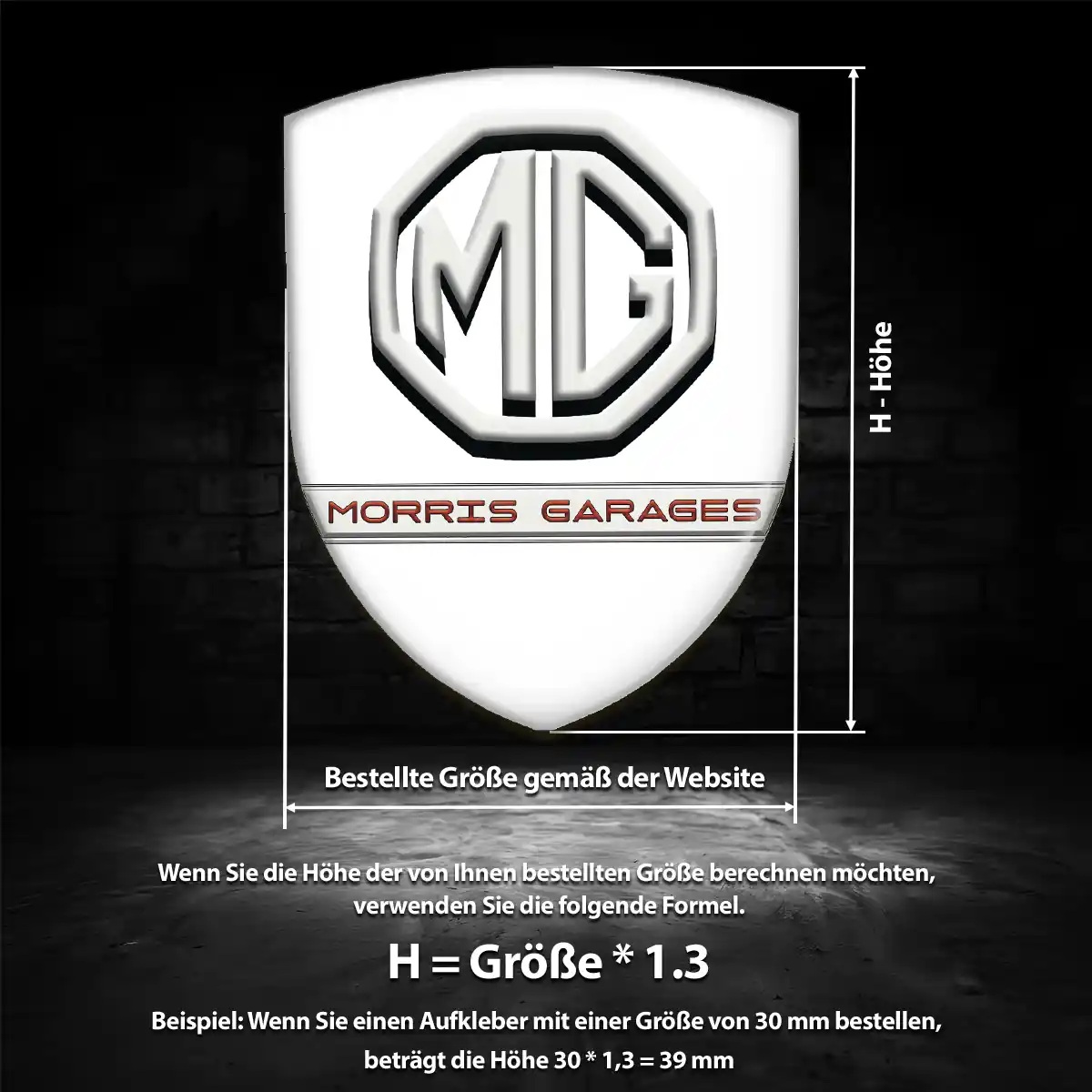 MG Silikon Aufkleber Embleme Anspruchsvolles Design