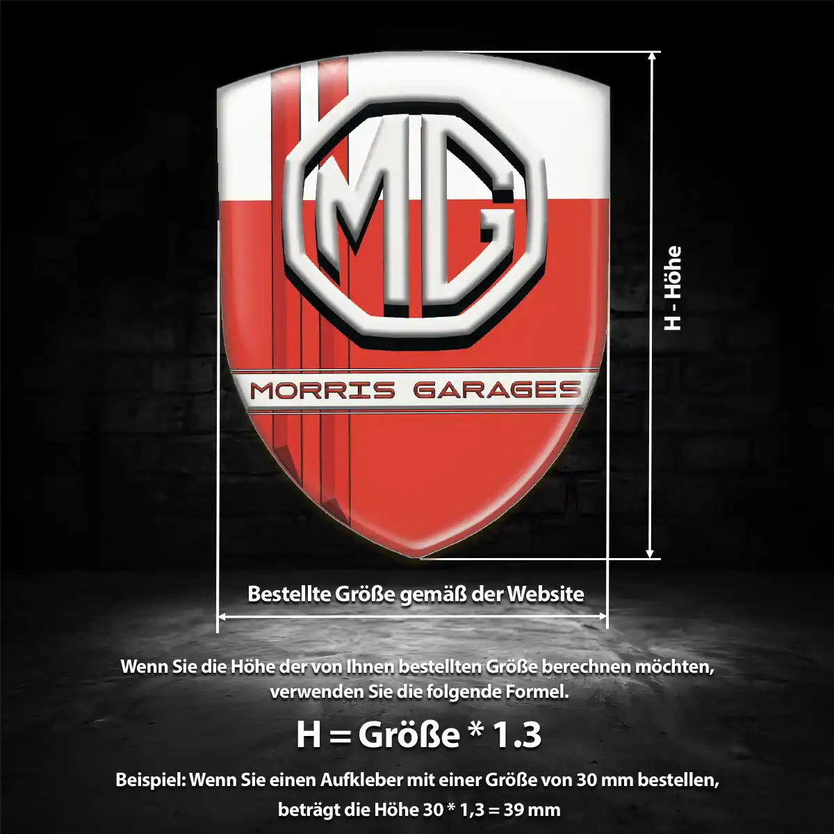 MG Silikon Aufkleber Embleme Ausdrucksstarkes Design
