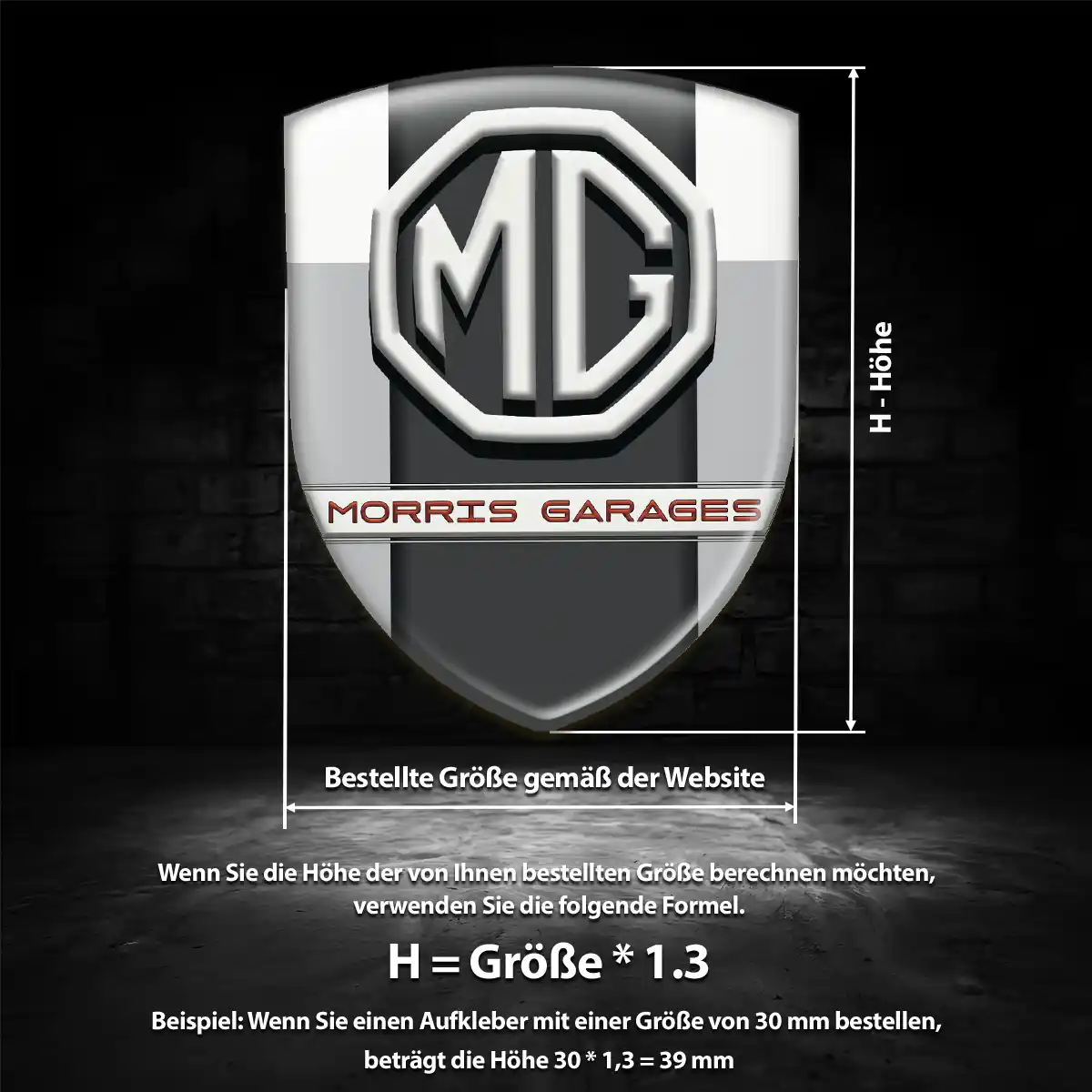 MG Silikon Aufkleber Embleme Auto Edles Design