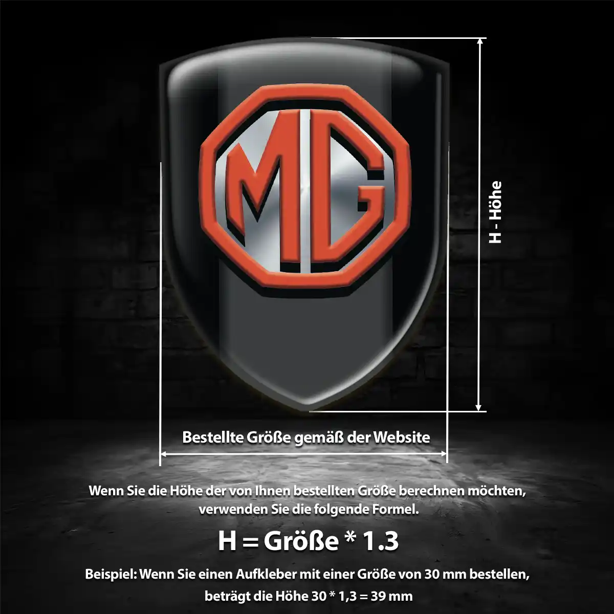 MG Silikon Aufkleber Embleme Auto Elegantes Design