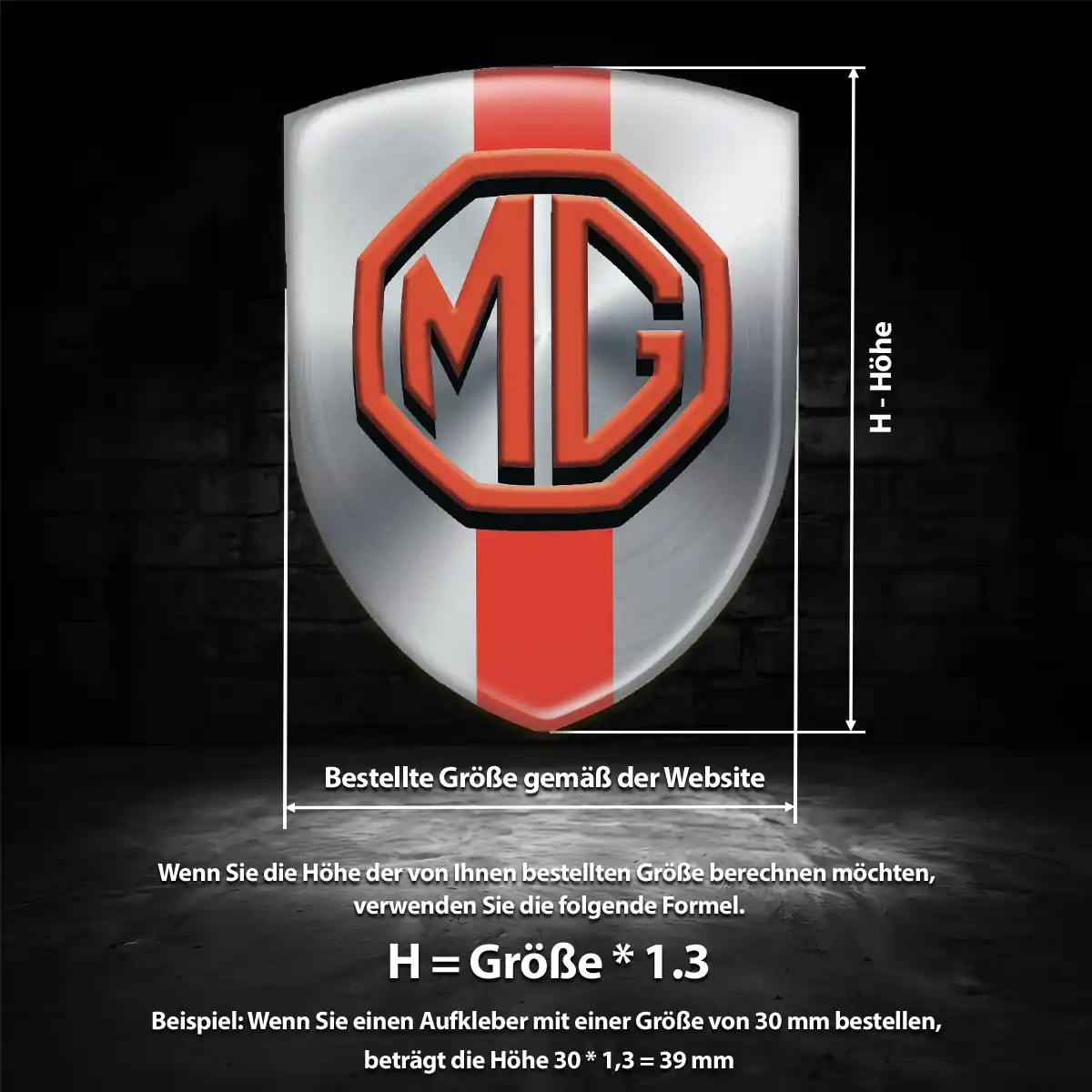 MG Silikon Aufkleber Embleme Auto Exterieurdesign