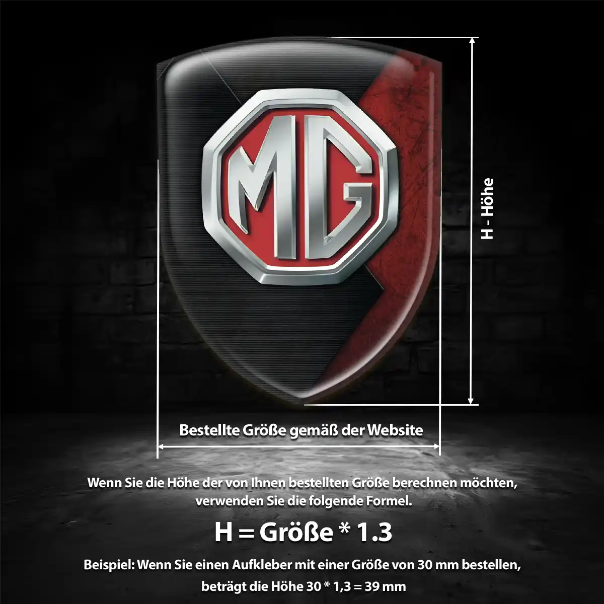 MG Silikon Aufkleber Embleme Auto Hochwertiges Harz