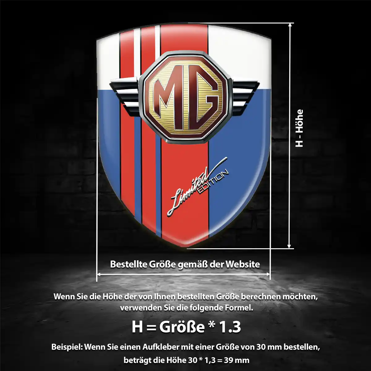 MG Silikon Aufkleber Embleme Auto Markenedition