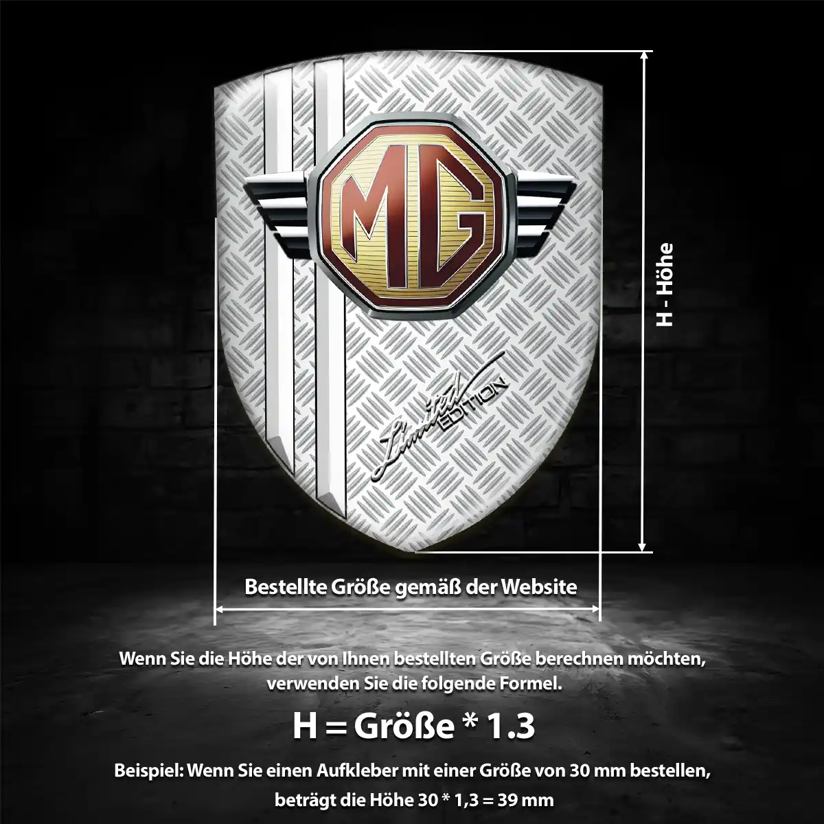 MG Silikon Aufkleber Embleme Auto Modernes Design