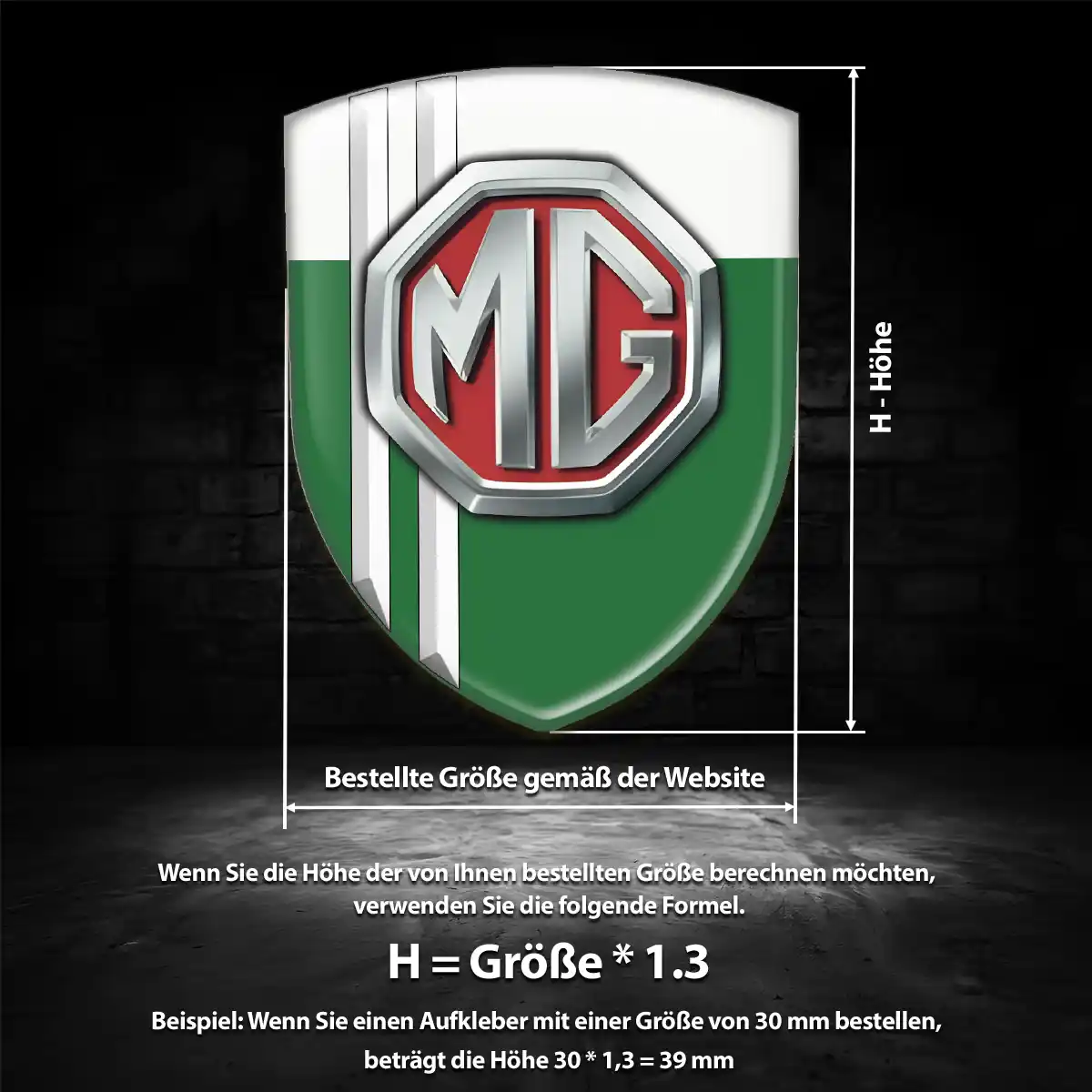MG Silikon Aufkleber Embleme Auto Premiumqualität