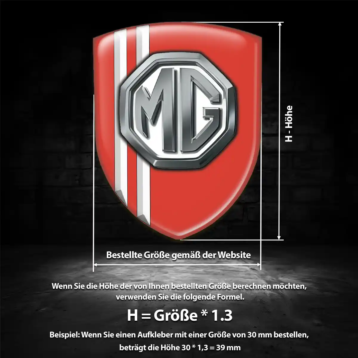MG Silikon Aufkleber Embleme Auto Tuningfahrzeug