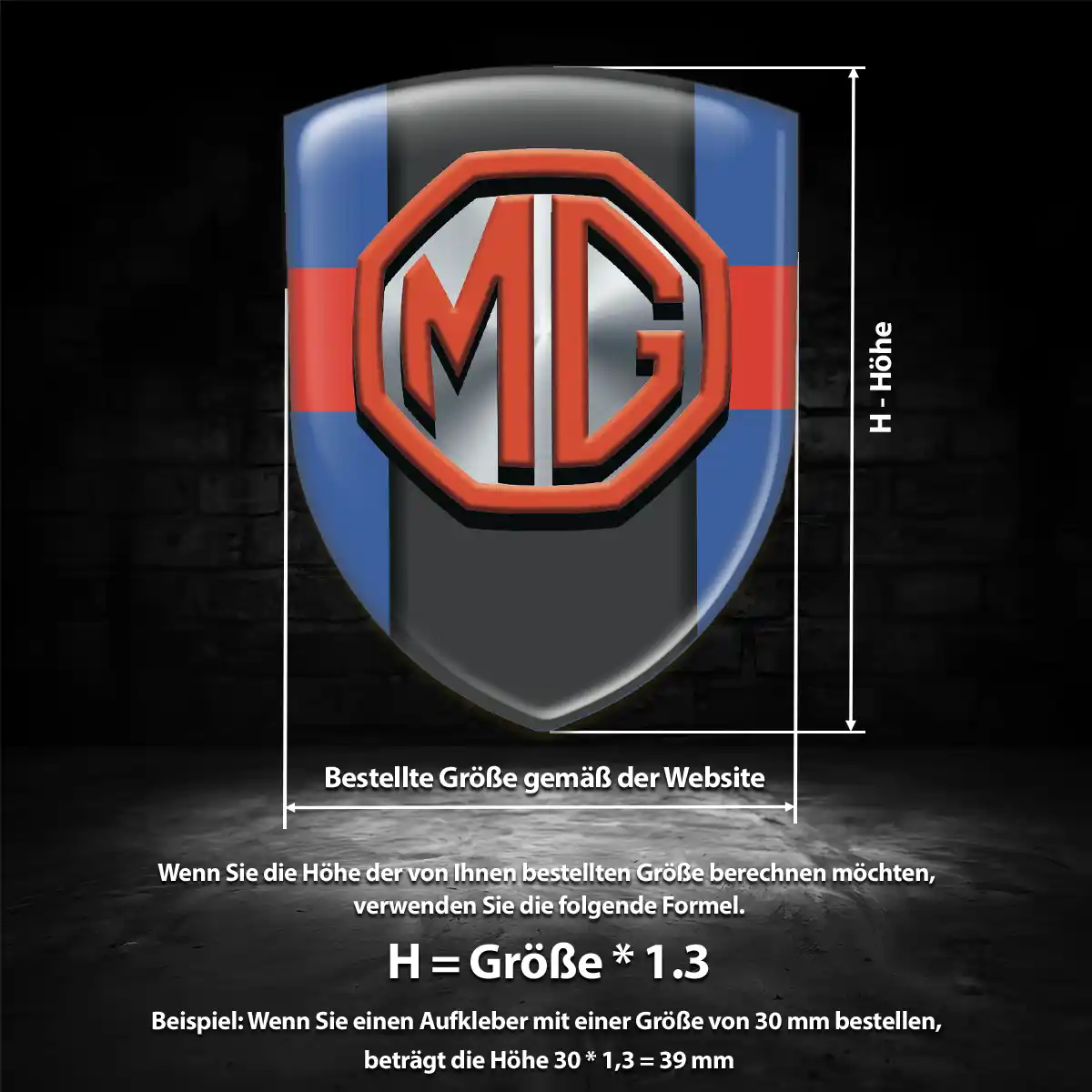 MG Silikon Aufkleber Embleme Limitierte Auflage