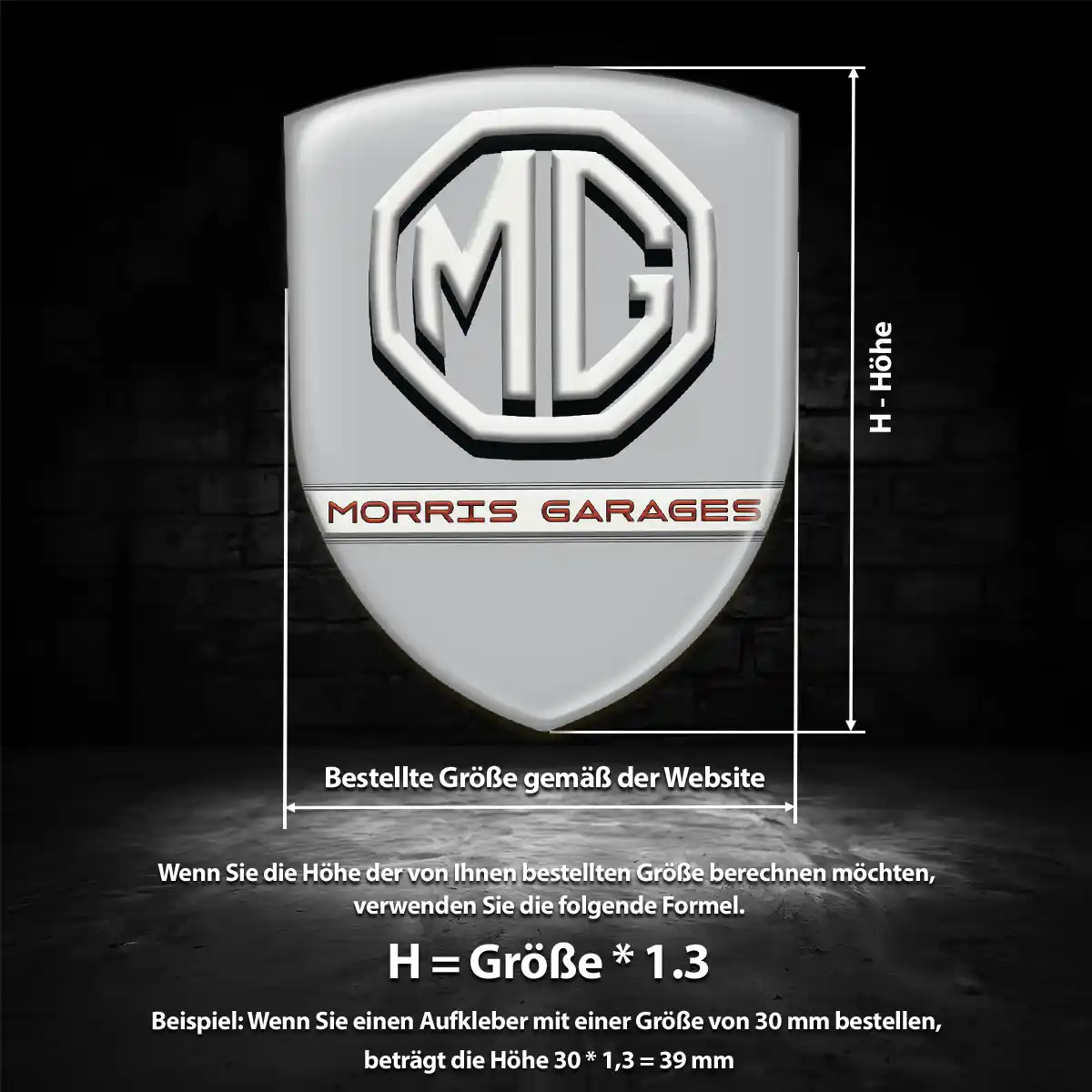 MG Silikon Aufkleber Embleme Markenedition