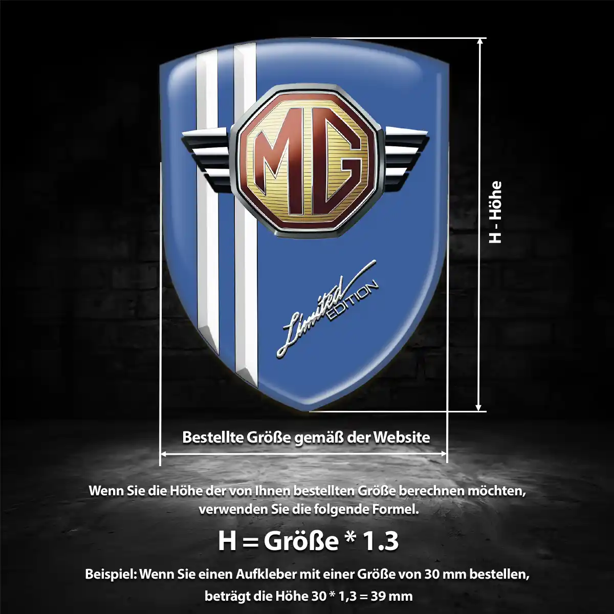 MG Silikon Aufkleber Embleme Premium-Edition