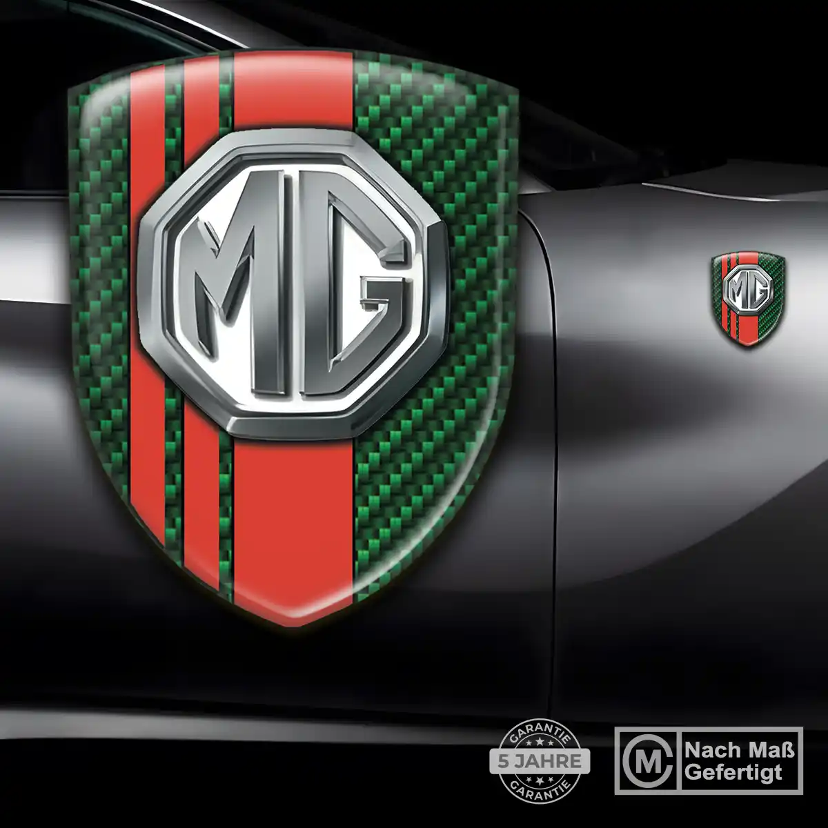 MG Silikon Aufkleber Embleme Tuningfahrzeug