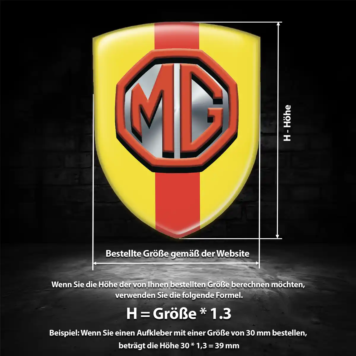 MG Silikon Aufkleber Erstklassige Qualität