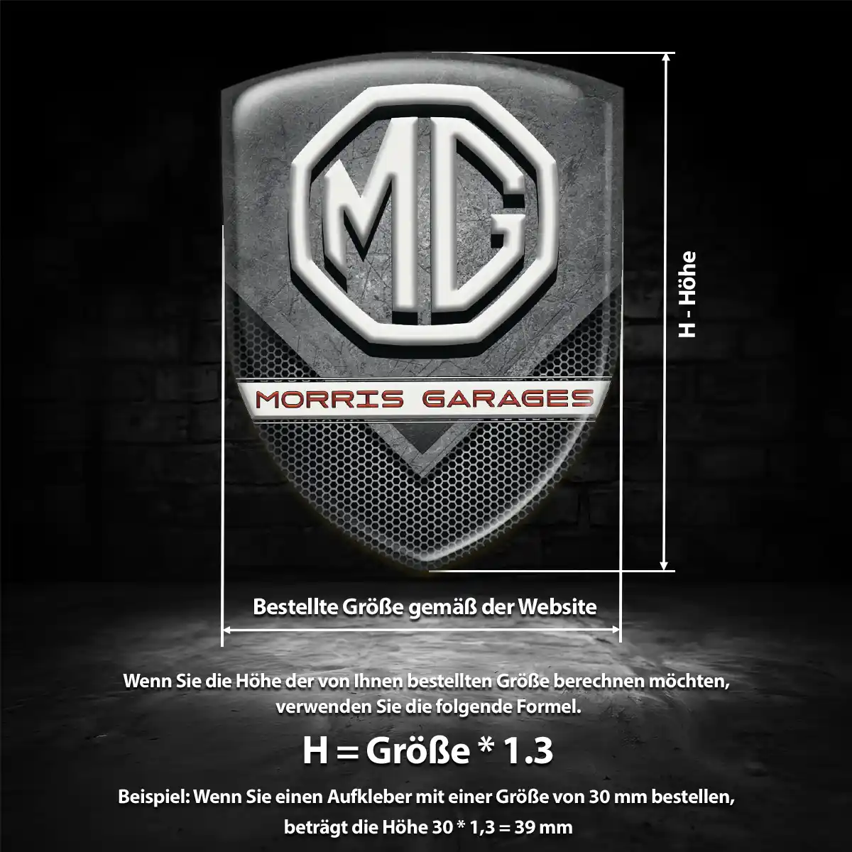 MG Silikon Aufkleber Exterieurdesign