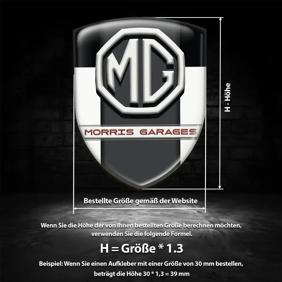 MG Silikon Aufkleber Hochwertiges Harz
