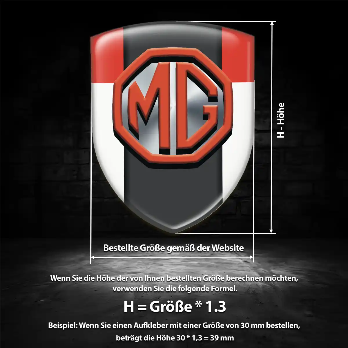 MG Silikon Aufkleber Hohe Qualität