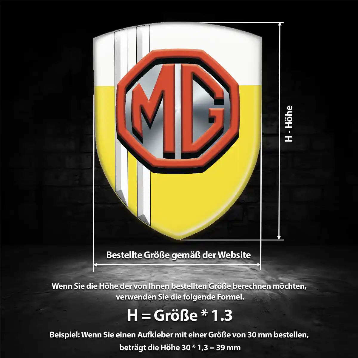 MG Silikon Aufkleber Interieurdesign