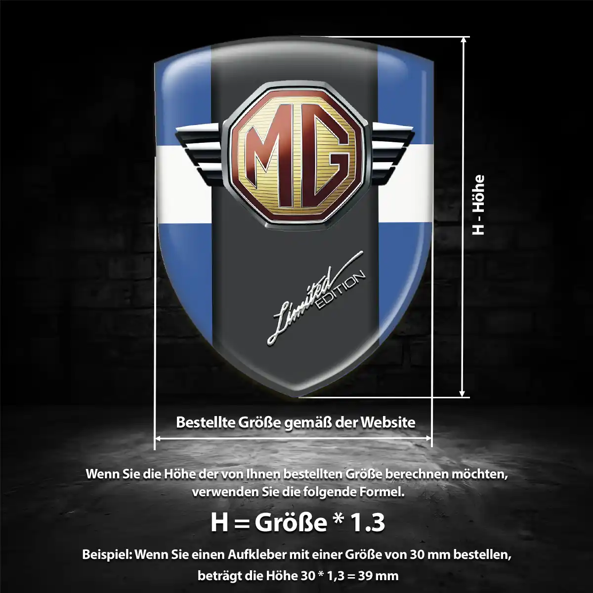 MG Silikon Aufkleber Limitierte Auflage