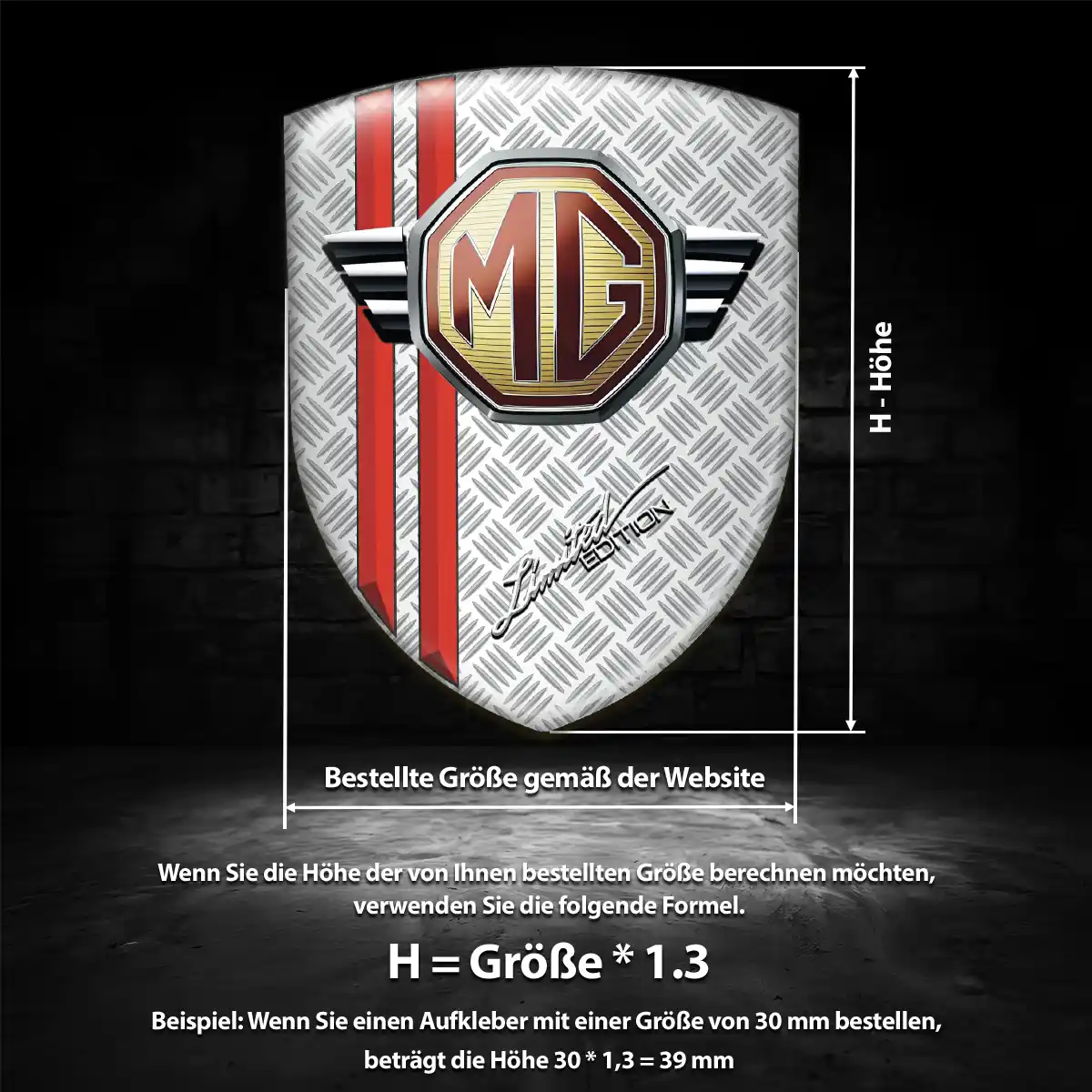 MG Silikon Aufkleber Modernes Design