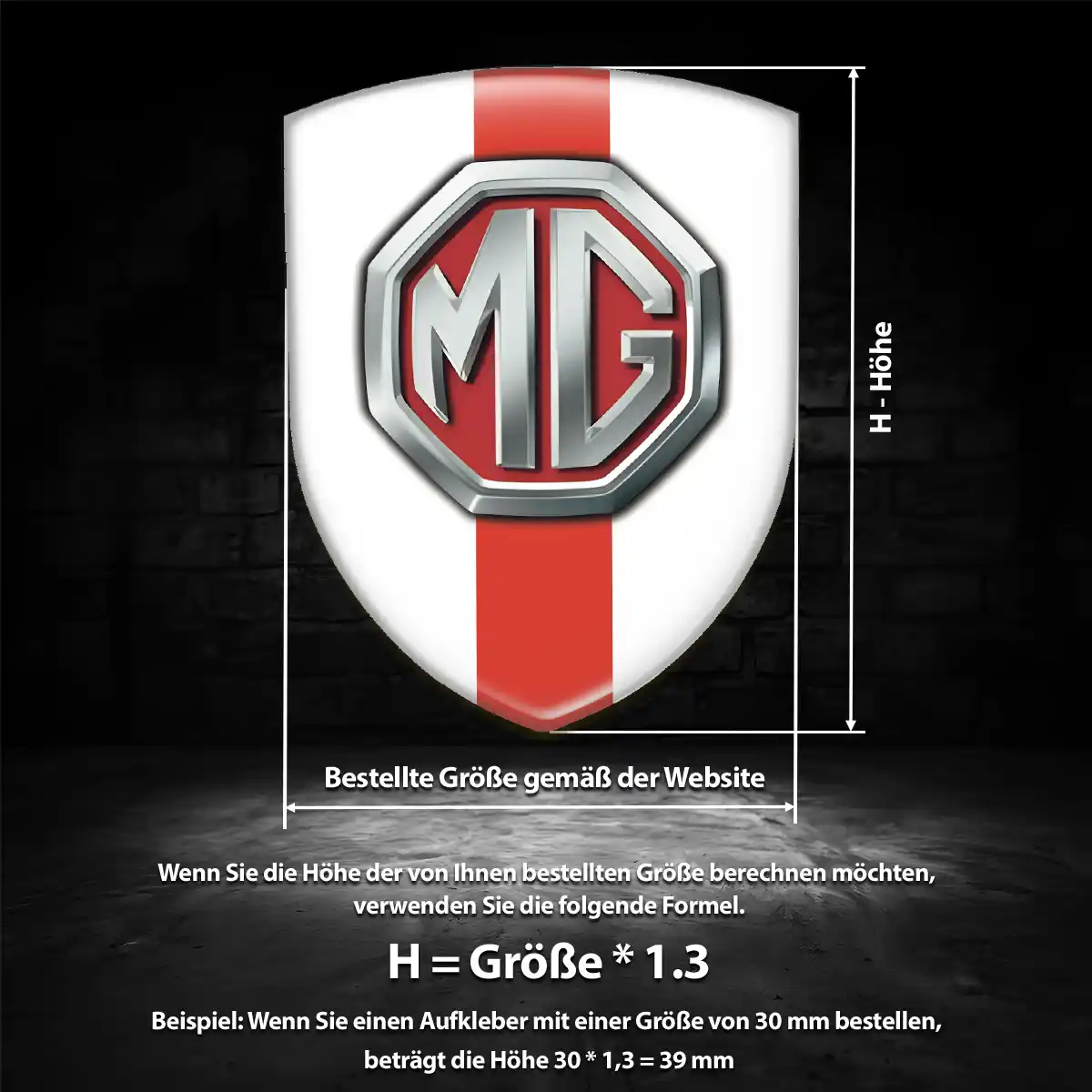 MG Silikon Aufkleber Tuningfahrzeug