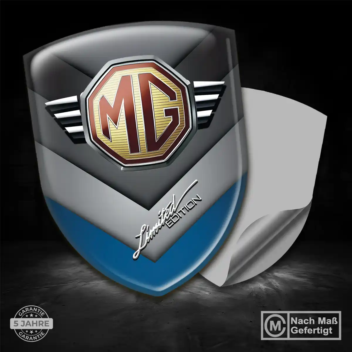 MG Silikon Aufkleber Wappen Anspruchsvolles Design