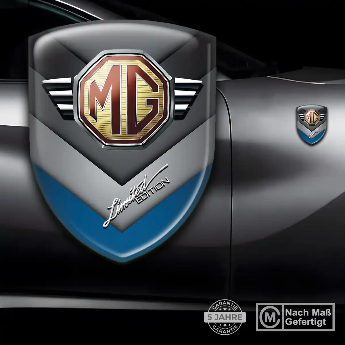 MG Silikon Aufkleber Wappen Anspruchsvolles Design