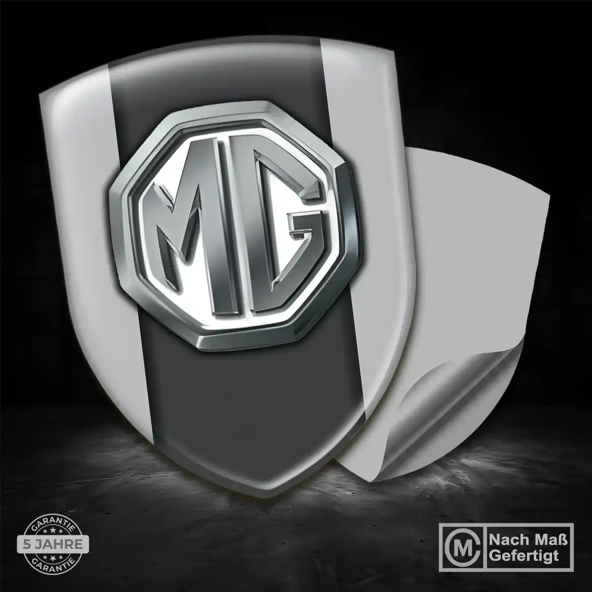 MG Silikon Aufkleber Wappen Auto Edles Design