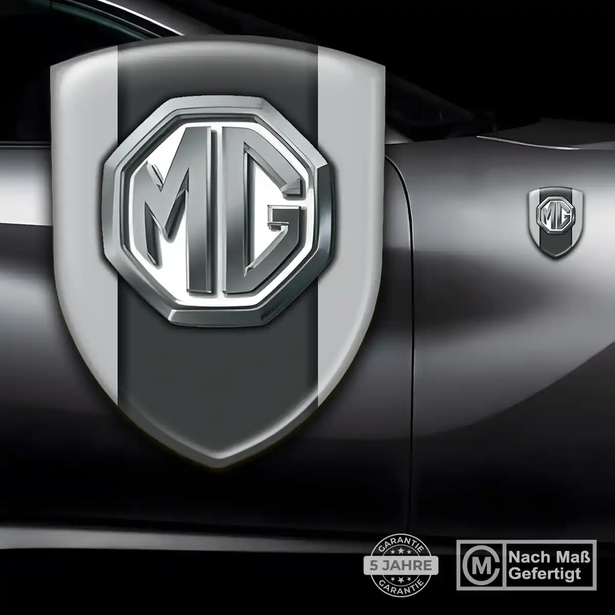 MG Silikon Aufkleber Wappen Auto Edles Design