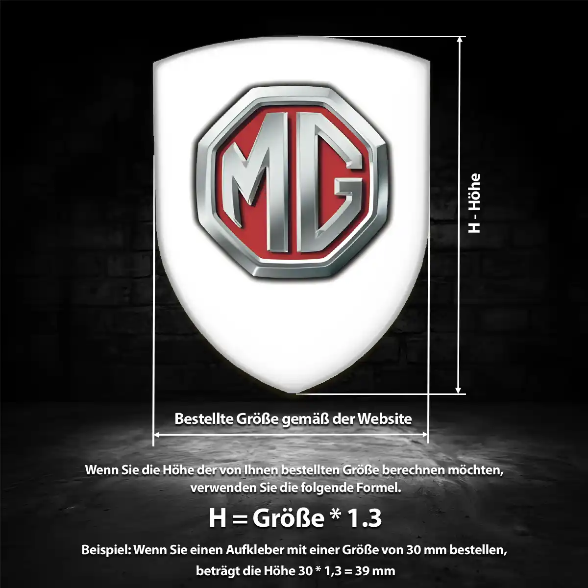 MG Silikon Aufkleber Wappen Auto Hohe Qualität