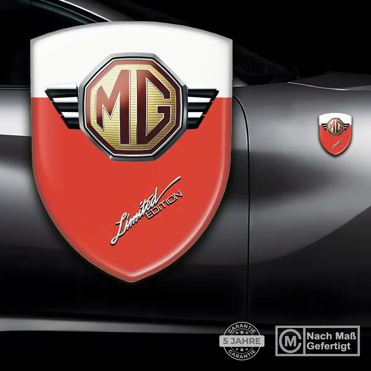 MG Silikon Aufkleber Wappen Auto Luxus-Edition