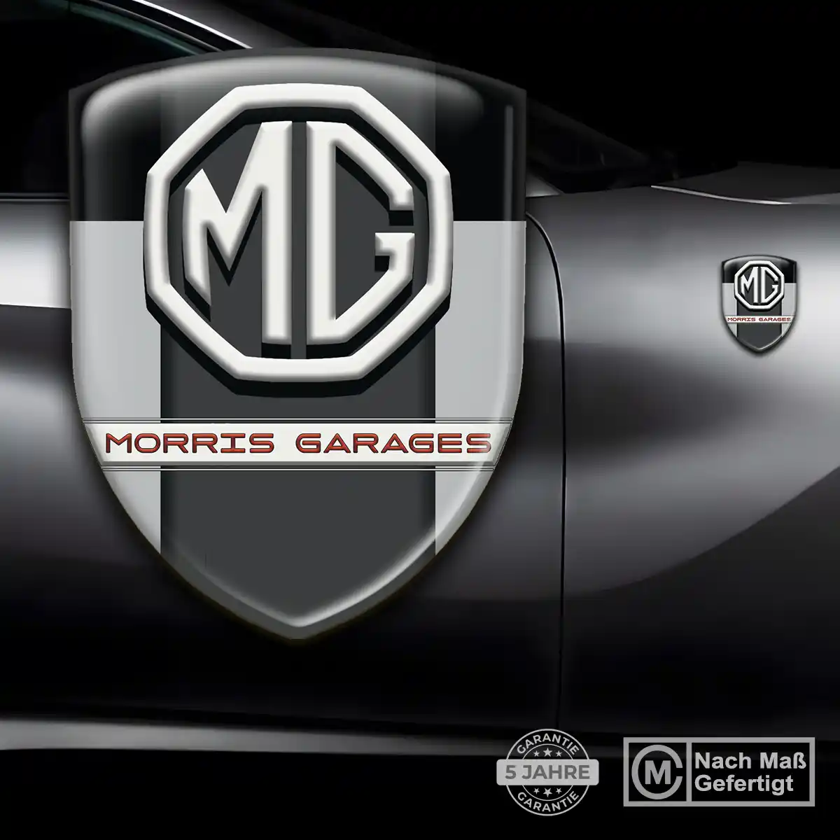 MG Silikon Aufkleber Wappen Auto Markenedition