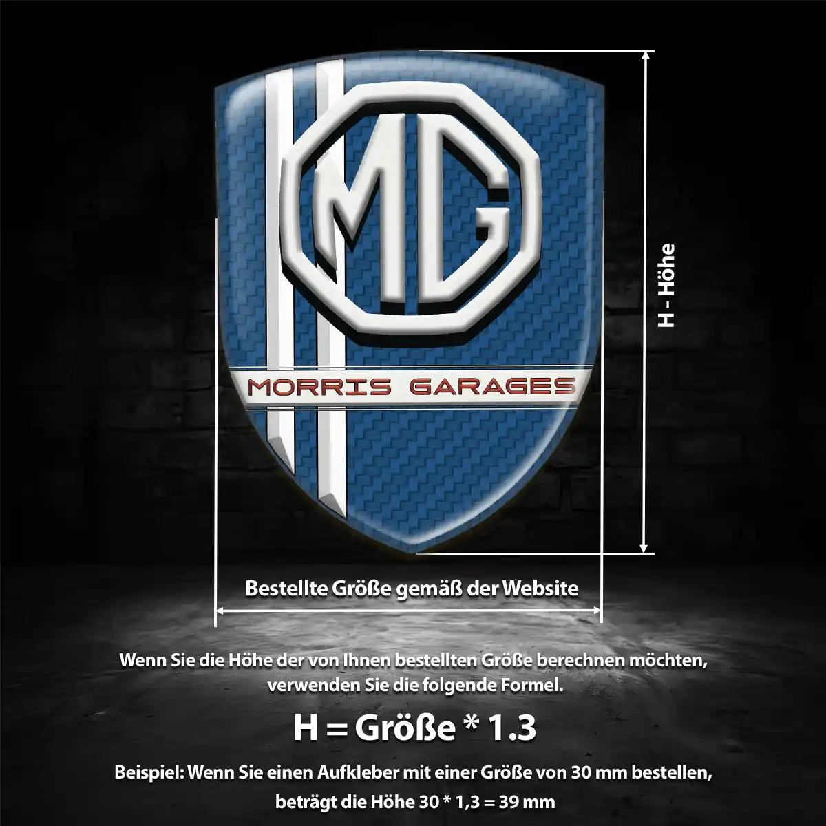 MG Silikon Aufkleber Wappen Auto Modernes Design