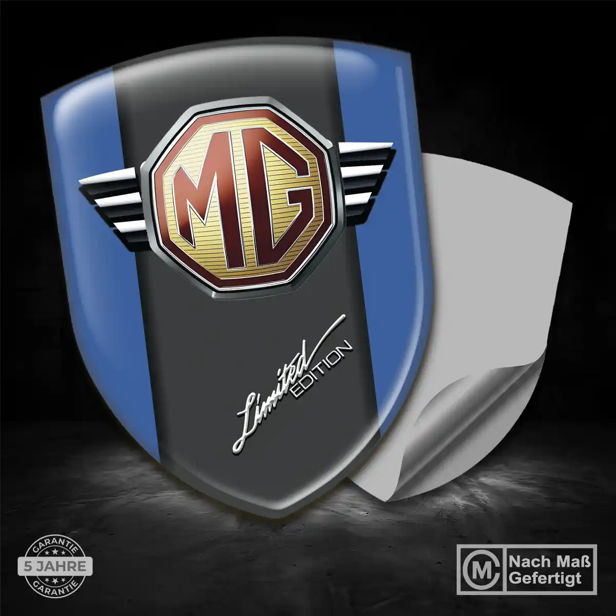 MG Silikon Aufkleber Wappen Auto Premium-Edition