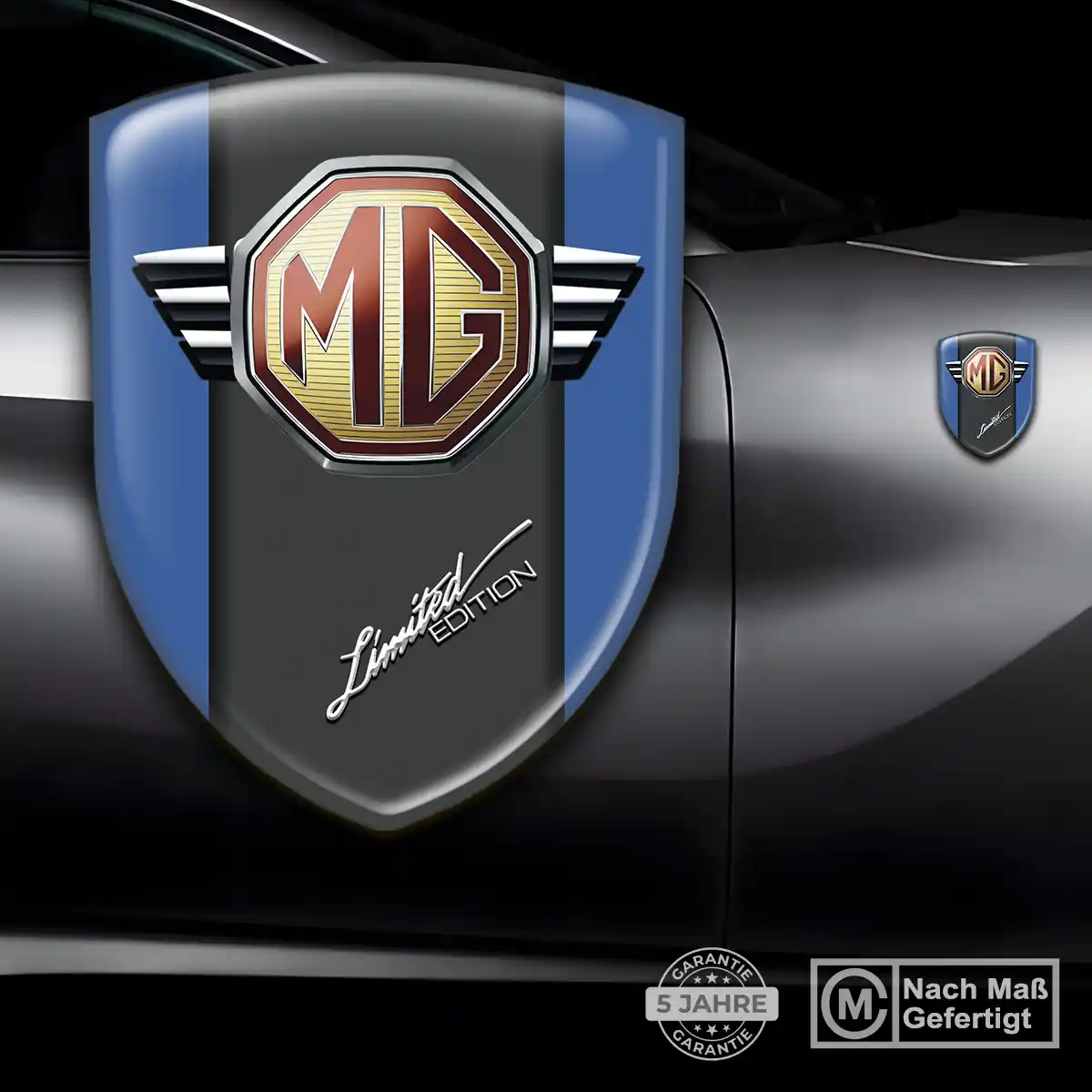 MG Silikon Aufkleber Wappen Auto Premium-Edition