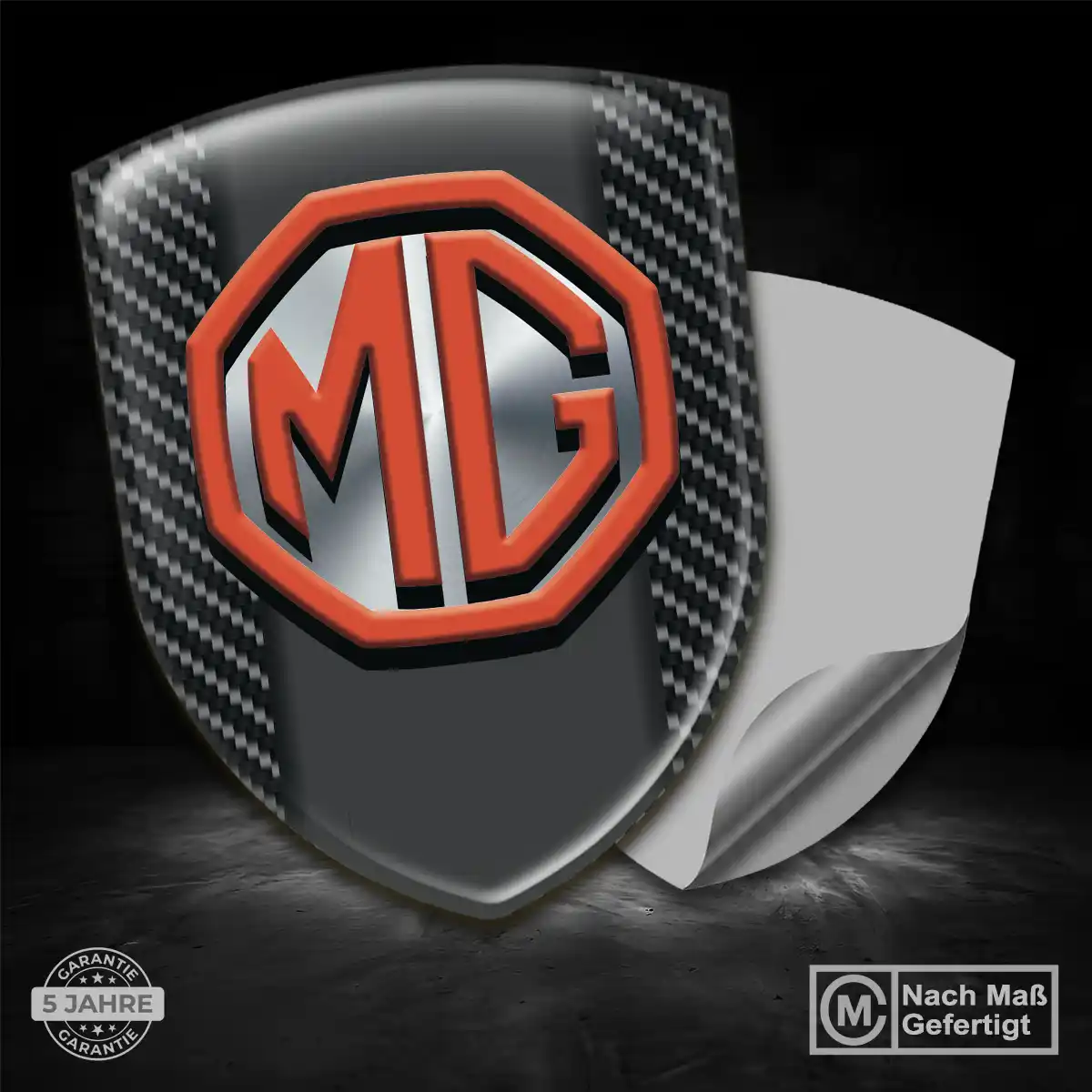 MG Silikon Aufkleber Wappen Auto Premiumqualität