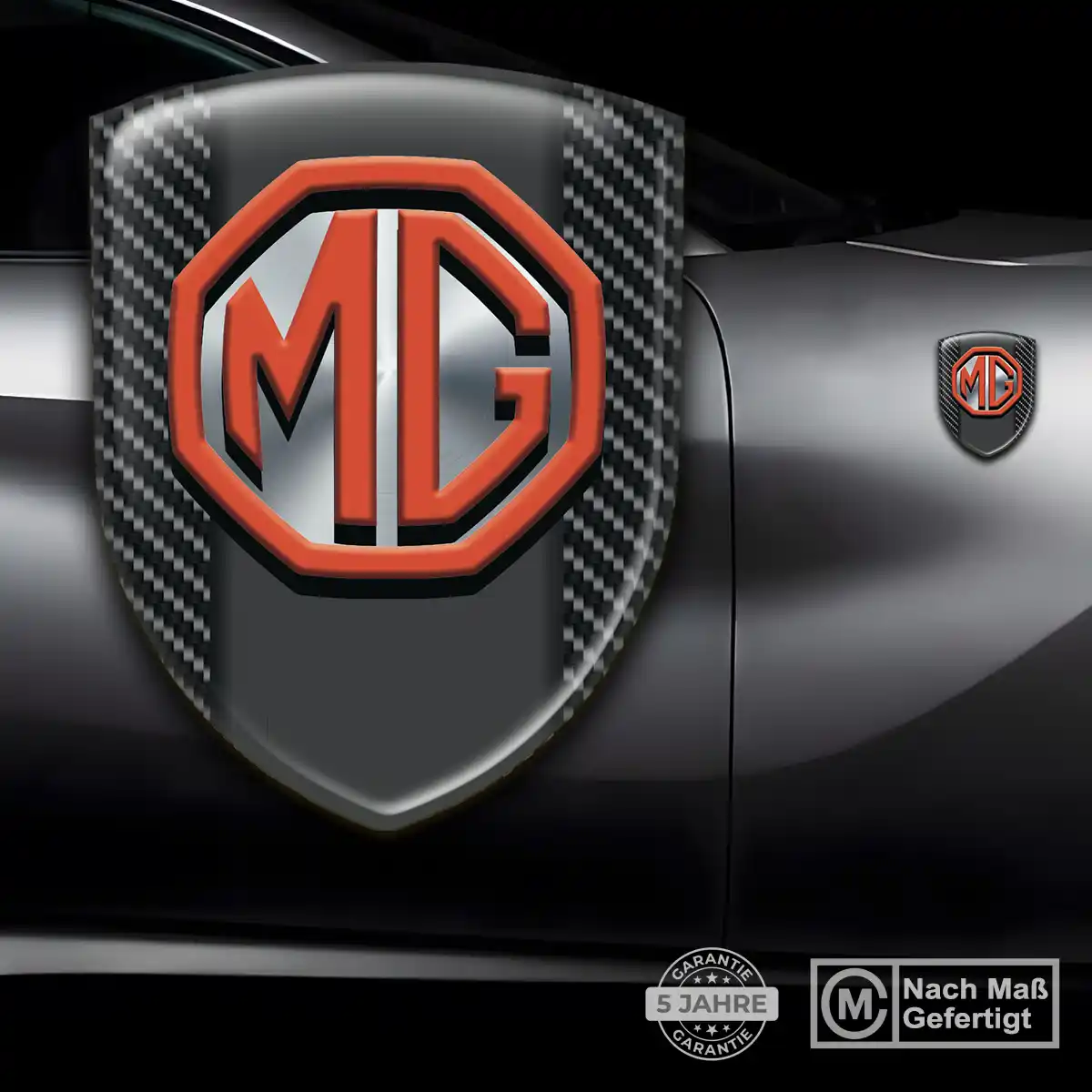 MG Silikon Aufkleber Wappen Auto Premiumqualität