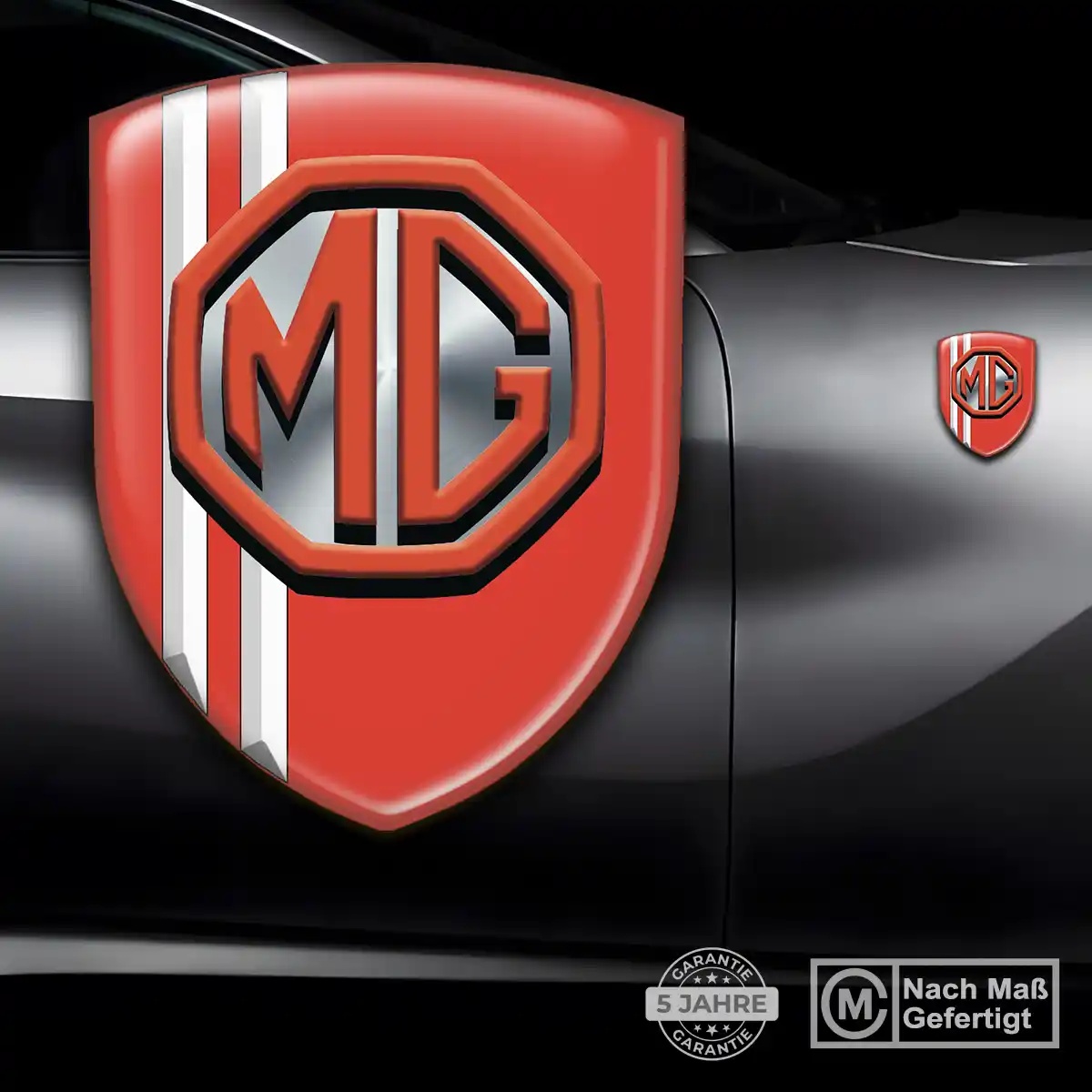 MG Silikon Aufkleber Wappen Auto Tuningfahrzeug