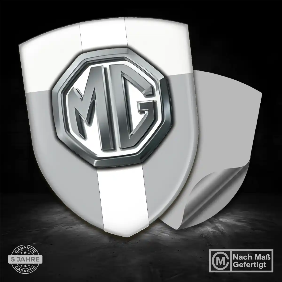 MG Silikon Aufkleber Wappen Edles Design