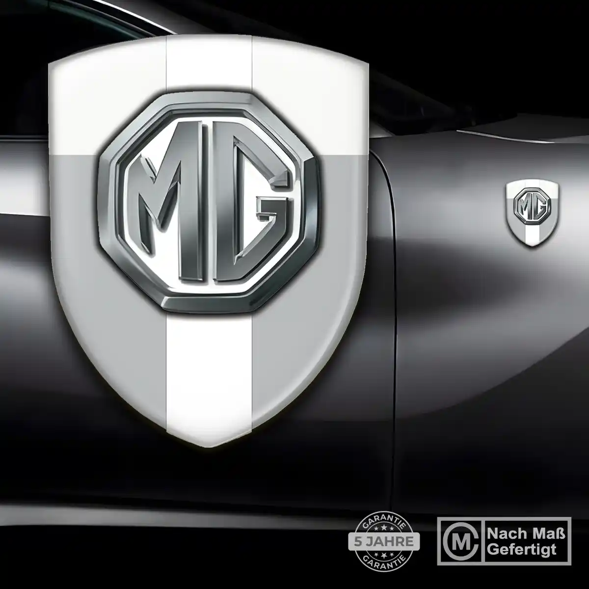 MG Silikon Aufkleber Wappen Edles Design