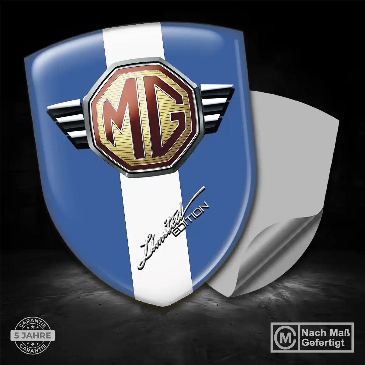 MG Silikon Aufkleber Wappen Interieurdesign